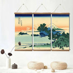 Charger l'image dans la galerie, Tableau Triptyque Japonais 'Mont Asama'