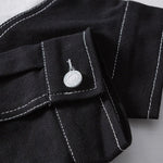 Charger l'image dans la galerie, Veste en Jean Noire et Blanche 'Jin'
