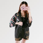 Charger l'image dans la galerie, Veste Kimono Femme Carpe Rouge 'Jinryu'