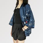 Charger l'image dans la galerie, Veste Kimono Femme Motif Floral 'Nansei'