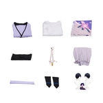 Charger l'image dans la galerie, Cosplay Scaramouche Genshin Impact blanc et violet
