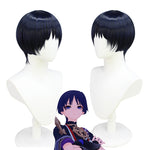 Charger l'image dans la galerie, Cosplay Scaramouche Genshin Impact blanc et violet
