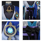 Charger l'image dans la galerie, Cosplay Scaramouche Genshin Impact bleu
