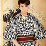 Charger l'image dans la galerie, Kimono Japonais Damier Homme 'Chokai'
