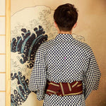 Charger l'image dans la galerie, Kimono Japonais Damier Homme 'Chokai'
