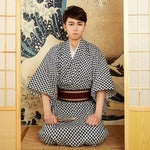 Charger l'image dans la galerie, Kimono Japonais Damier Homme 'Chokai'
