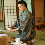 Charger l'image dans la galerie, Kimono Japonais Homme en Soie 'Haruna'
