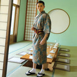 Charger l'image dans la galerie, Kimono Japonais Homme en Soie 'Haruna'
