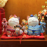 Charger l'image dans la galerie, Maneki-Neko Tirelire 'Kimono Rose'
