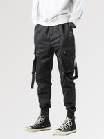 Charger l'image dans la galerie, Pantalon à Sangles Streetwear Noir 'Omura'
