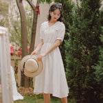 Charger l'image dans la galerie, Robe Japonaise Blanche Vintage 'Toshiko'
