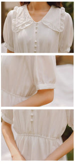 Charger l'image dans la galerie, Robe Japonaise Blanche Vintage 'Toshiko'
