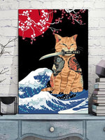 Charger l'image dans la galerie, Tableau Soleil Levant 'Neko Kanagawa'
