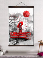 Charger l'image dans la galerie, Tableau Traditionnel Japonais 'Geisha &amp; Ombrelle'
