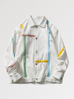 Charger l'image dans la galerie, Veste en Jean Blanche Épurée 'Hisamoto'
