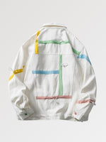 Charger l'image dans la galerie, Veste en Jean Blanche Épurée 'Hisamoto'
