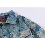 Charger l'image dans la galerie, Veste en Jean Bleue Imprimé Floral 'Koyuki'
