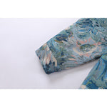 Charger l'image dans la galerie, Veste en Jean Bleue Imprimé Floral 'Koyuki'

