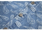 Charger l'image dans la galerie, Veste en Jean Bleu Motifs Paisley 'Shigeaki'
