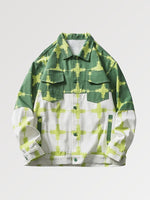 Charger l'image dans la galerie, Veste en Jean Motif Vert 'Matsuri'
