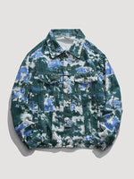 Charger l'image dans la galerie, Veste en Jean Motifs Nuage 'Fujisawa'
