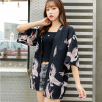 Charger l'image dans la galerie, Veste Kimono Envol de Grues 'Itsukushima'
