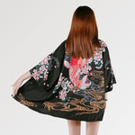 Charger l'image dans la galerie, Veste Kimono Femme Carpe Rouge 'Jinryu'
