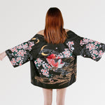 Charger l'image dans la galerie, Veste Kimono Femme Carpe Rouge 'Jinryu'
