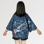 Charger l'image dans la galerie, Veste Kimono Femme Motif Floral 'Nansei'

