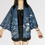 Charger l'image dans la galerie, Veste Kimono Femme Motif Floral 'Nansei'
