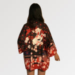 Charger l'image dans la galerie, Veste Kimono Femme Motif Kitsune 'Goto'
