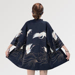 Charger l'image dans la galerie, Veste Kimono Femme Motifs Grues 'Banpresto'
