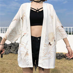 Charger l'image dans la galerie, Veste Kimono Femme Motifs Grues 'Banpresto'
