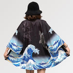 Charger l'image dans la galerie, Veste Kimono Femme Vague de Kanagawa 'Eightman'
