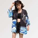 Charger l'image dans la galerie, Veste Kimono Femme Vague de Kanagawa 'Eightman'
