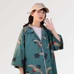 Charger l'image dans la galerie, Veste Kimono Femme Vert Turquoise 'Ussei Wa'
