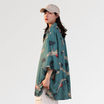 Charger l'image dans la galerie, Veste Kimono Femme Vert Turquoise 'Ussei Wa'
