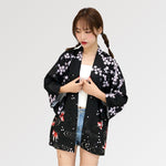 Charger l'image dans la galerie, Veste Kimono Motif Cerisier Japonais 'Yaeyama'
