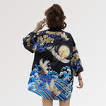Charger l'image dans la galerie, Veste Kimono Motif Clair de Lune 'Satsunan'
