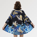 Charger l'image dans la galerie, Veste Kimono Motif Clair de Lune 'Satsunan'
