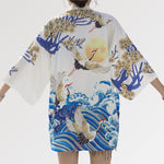 Charger l'image dans la galerie, Veste Kimono Motif Clair de Lune 'Satsunan'
