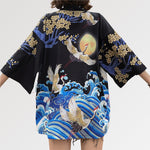 Charger l'image dans la galerie, Veste Kimono Motif Clair de Lune 'Satsunan'
