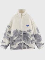 Charger l'image dans la galerie, Veste Polaire Zippée Motifs Brouillard 'Ichihara'
