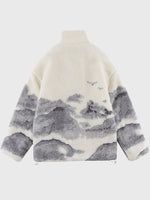 Charger l'image dans la galerie, Veste Polaire Zippée Motifs Brouillard 'Ichihara'

