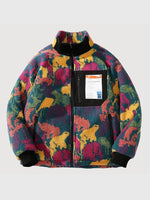 Charger l'image dans la galerie, Veste Polaire Zippée Motifs Savane 'Kitagawa'
