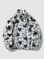 Charger l'image dans la galerie, Veste Polaire Motif Cœur 'Shinzo'

